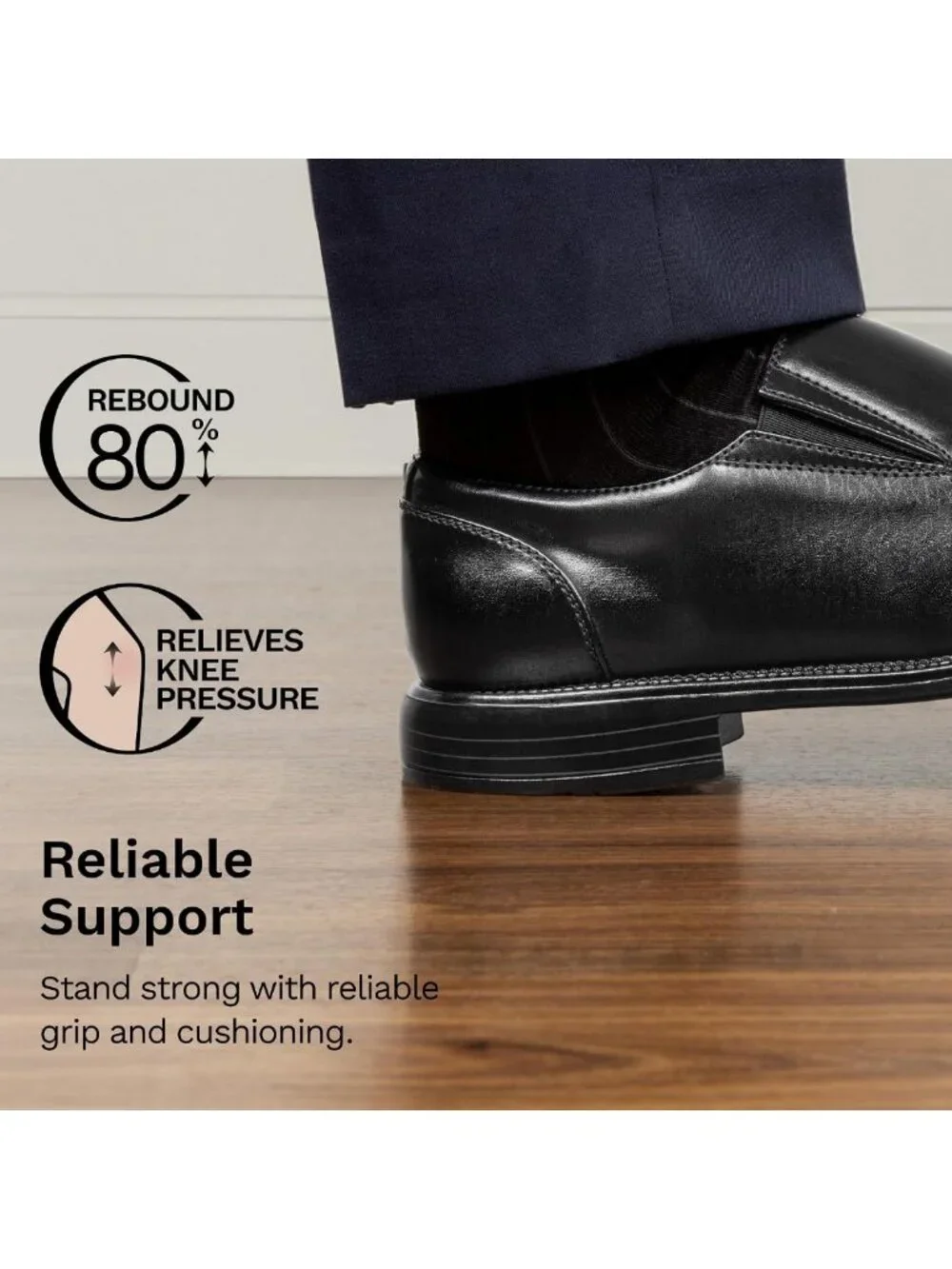 Men's Slip-On Dress Loafers | Formal Classic Square Toe Shoes for Office